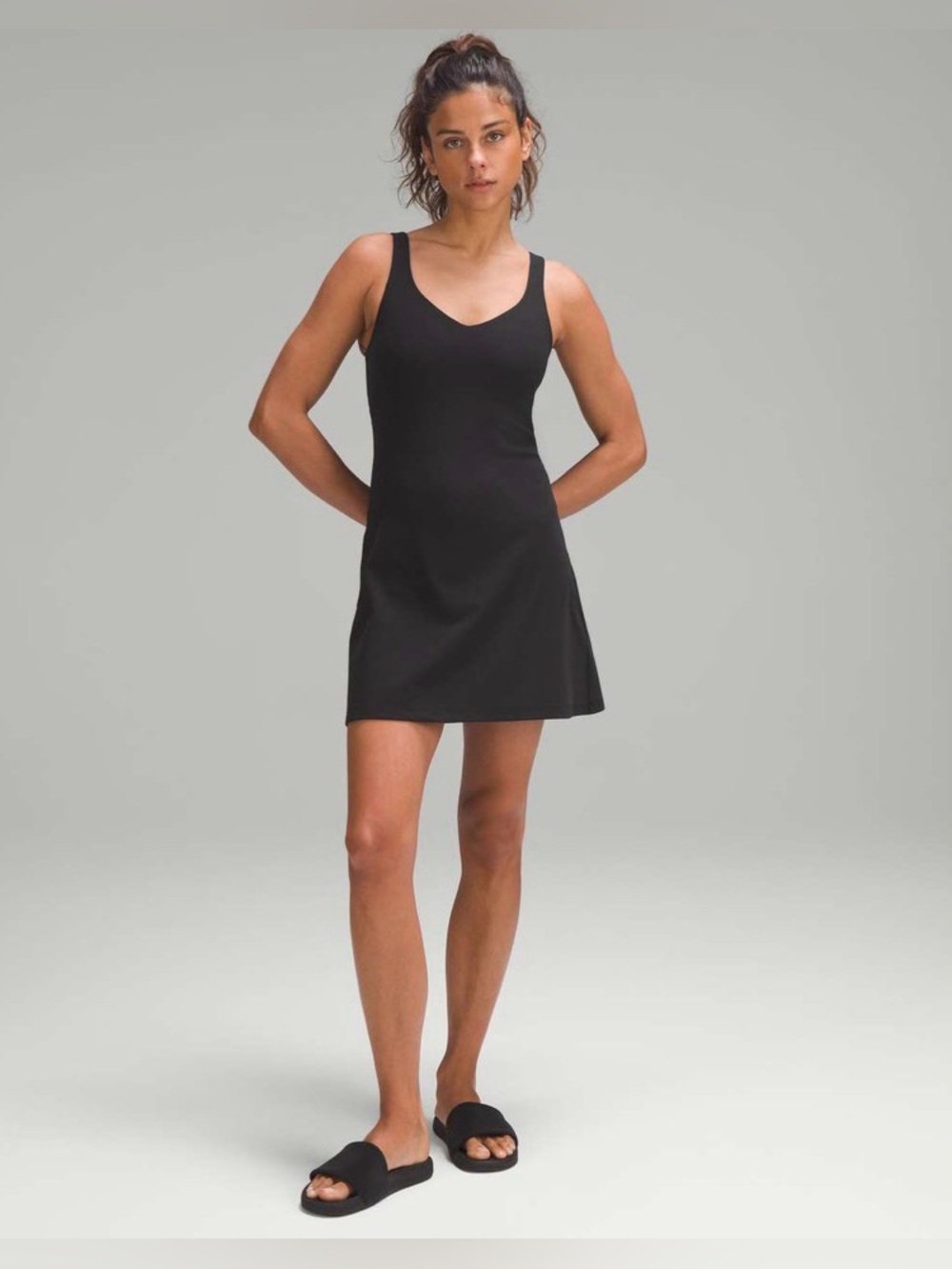 NWT Lululemon Align Dress with Built In Shorts Black Size 6
